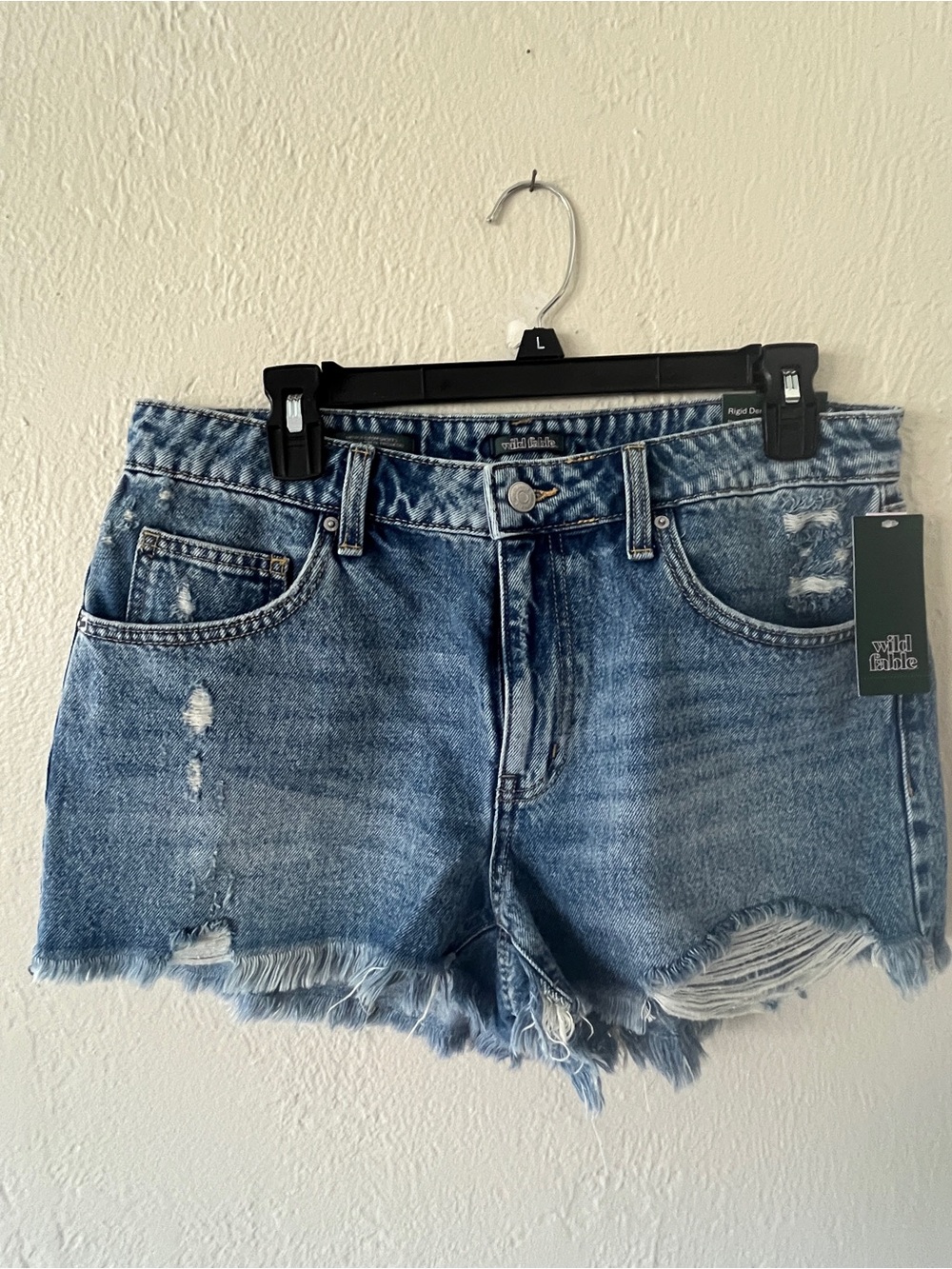 wild fable Light Blue Distressed Denim Cutoff Shorts